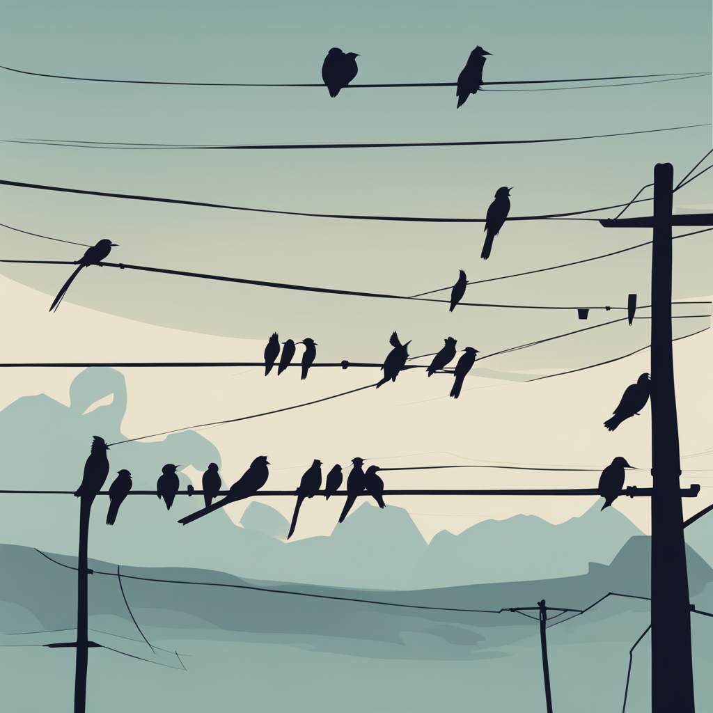 birds on a wire