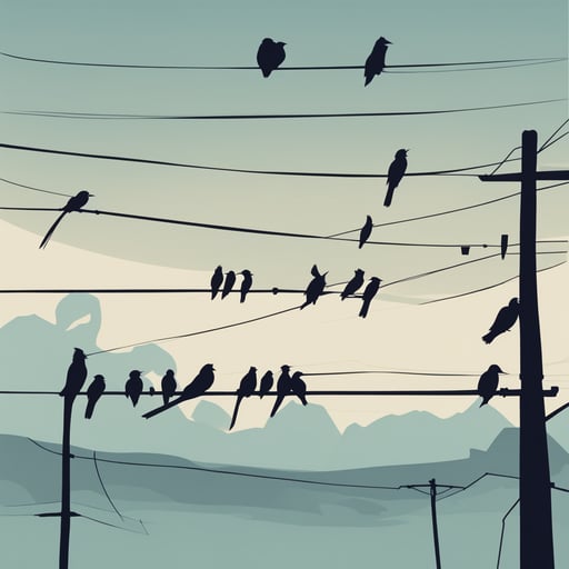 birds on a wire