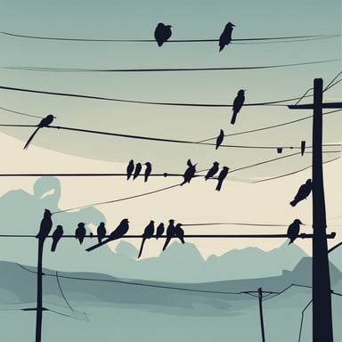 birds on a wire