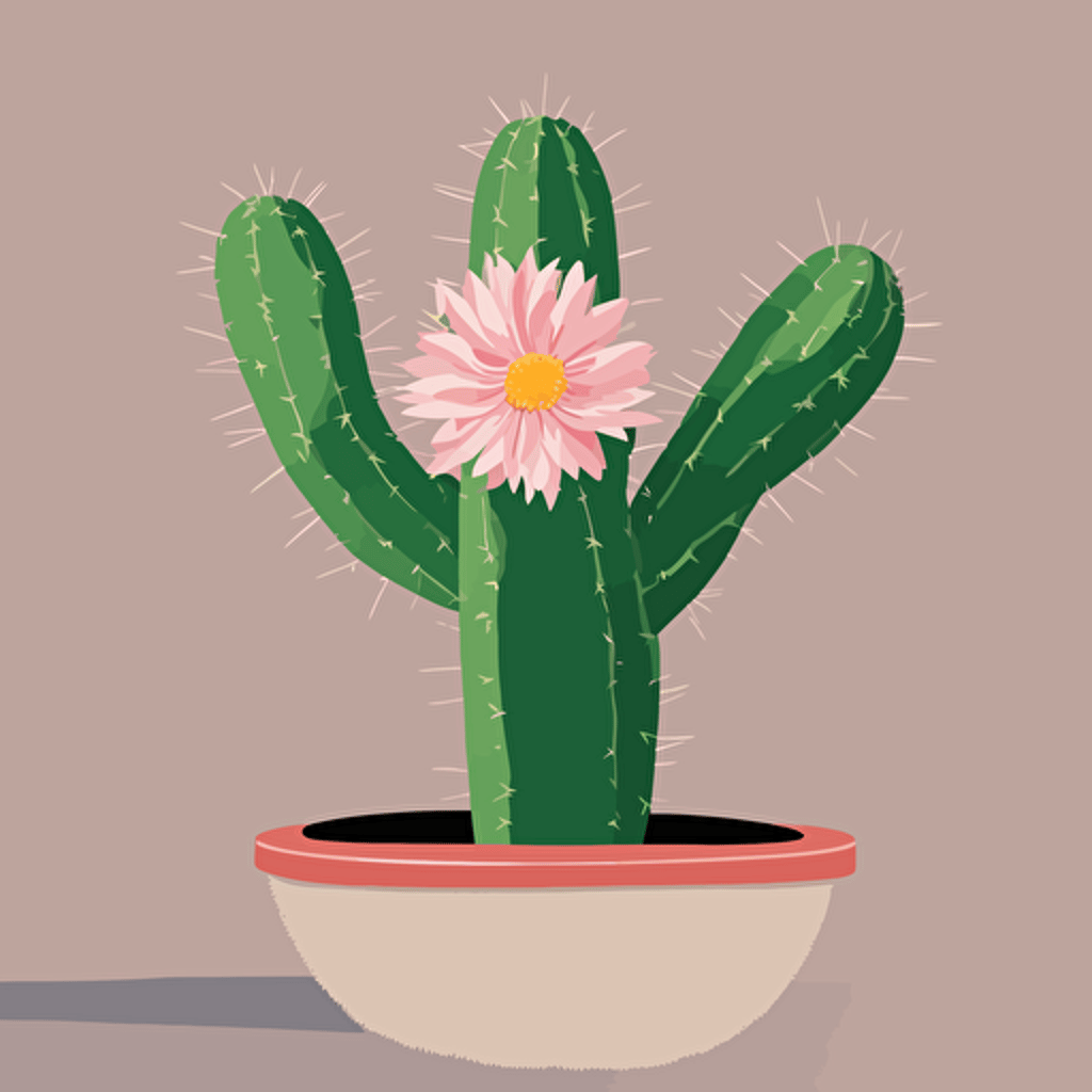 a cactus with a flower