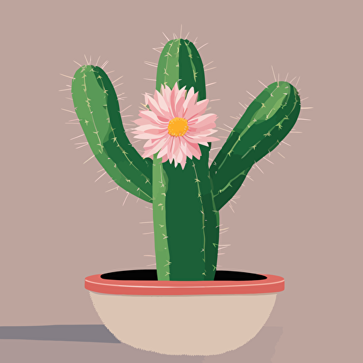 a cactus with a flower