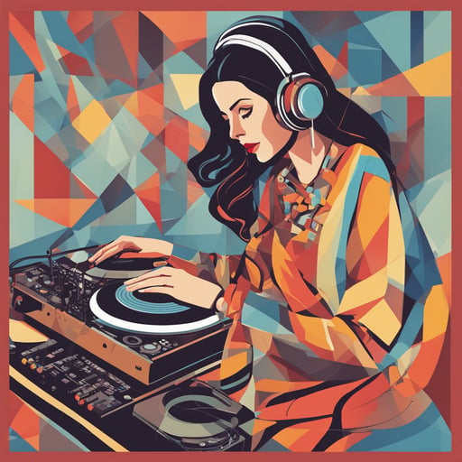 a woman dj playing music