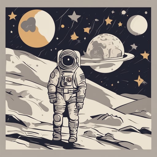 an astronaut on the moon