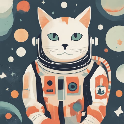 a cat astronaut
