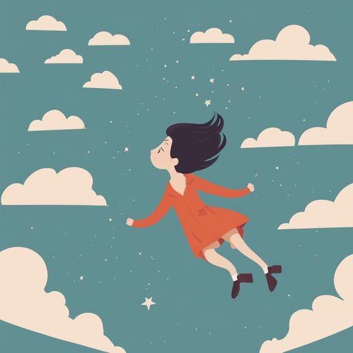 a person falling from the sky