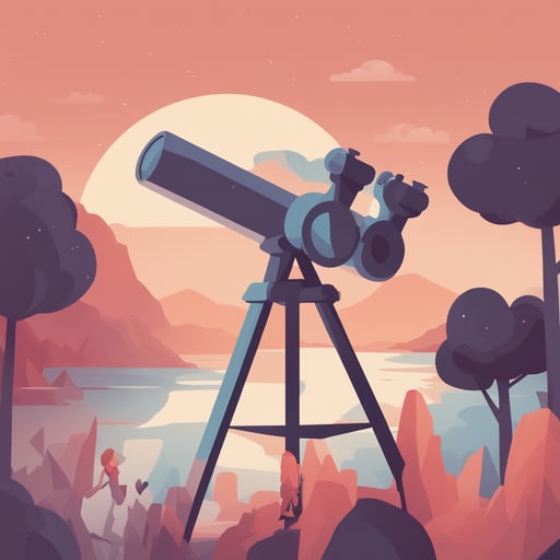 a person looking through a telescope