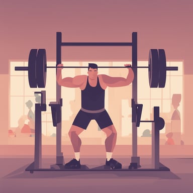 a man lifting weights
