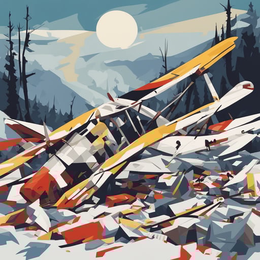 a plane crash site