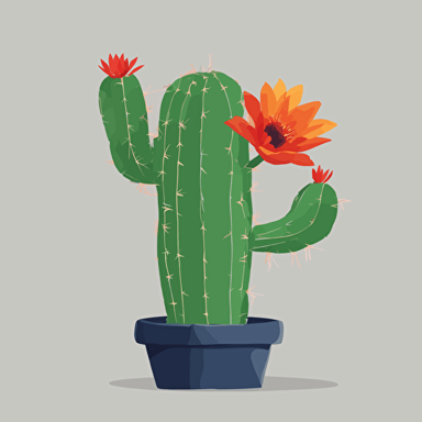 a cactus with a flower