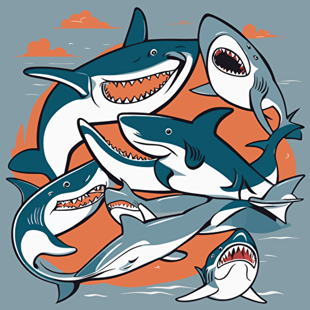 a family of sharks