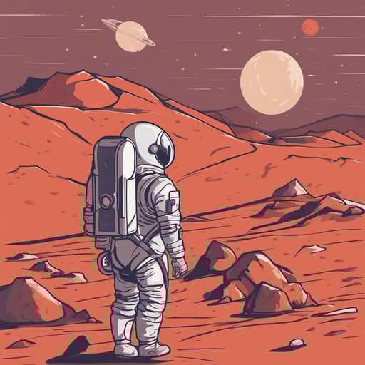 an astronaut on mars