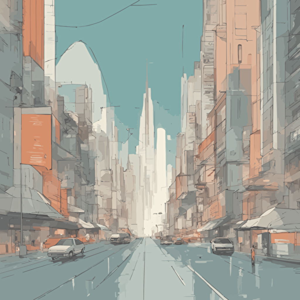 a futuristic cityscape