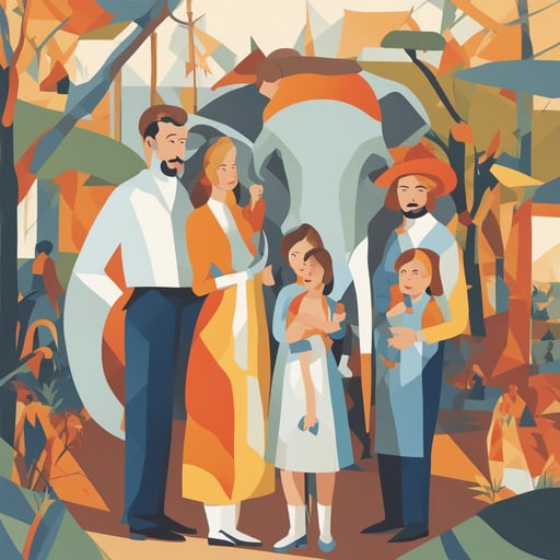 a family at the zoo