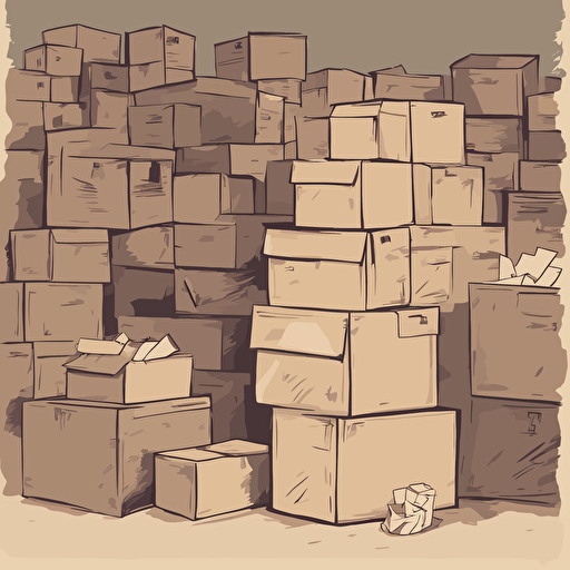 a pile of boxes