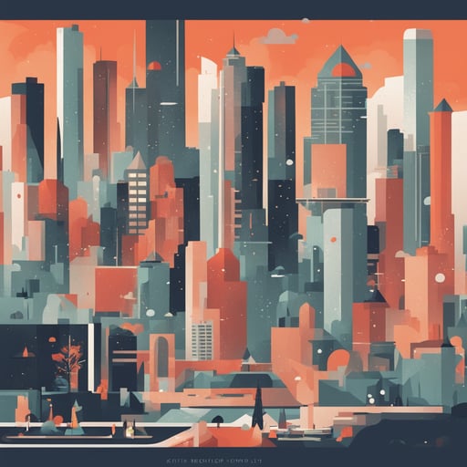 a futuristic cityscape