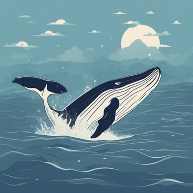 a whale jumping out of the water