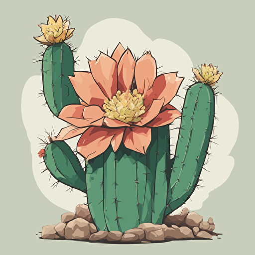 a cactus with a flower