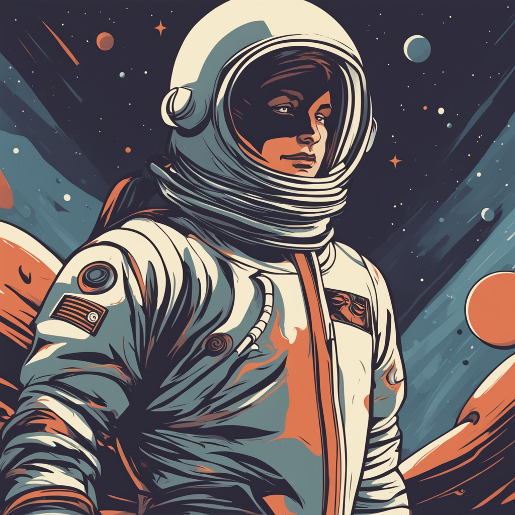 a person in a space suit