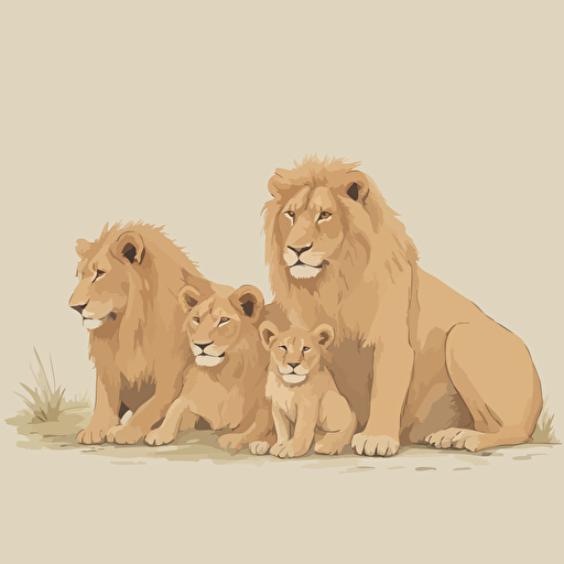 a family of lions