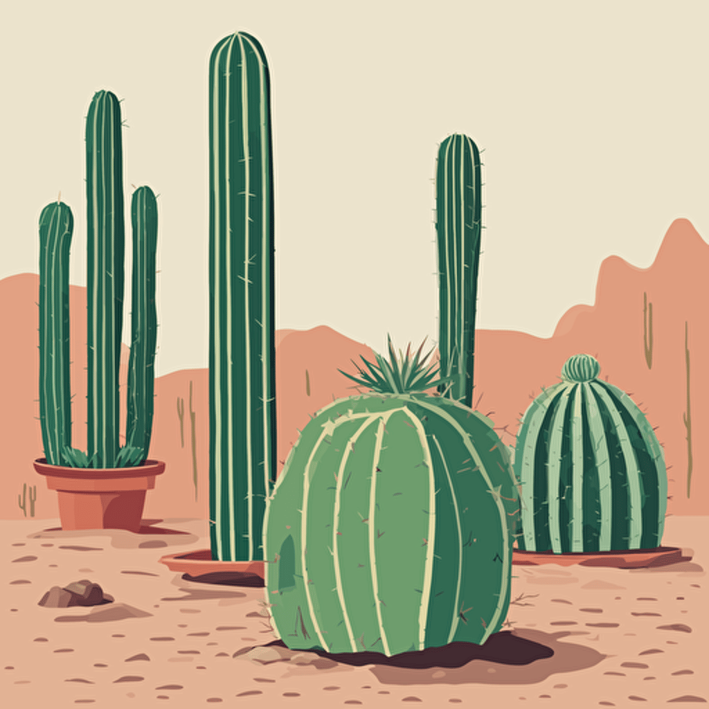 a cactus with a face