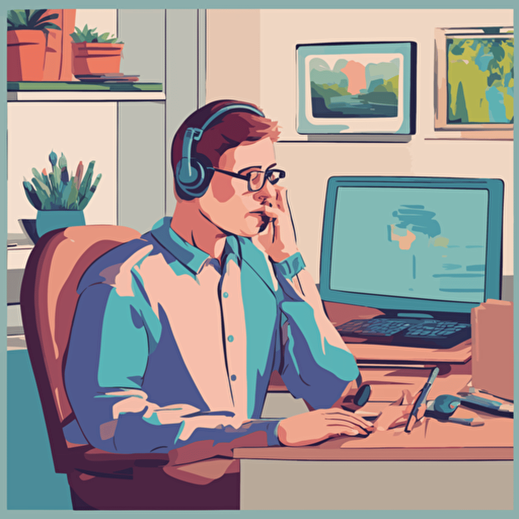 a customer support person appearing from a computer screen