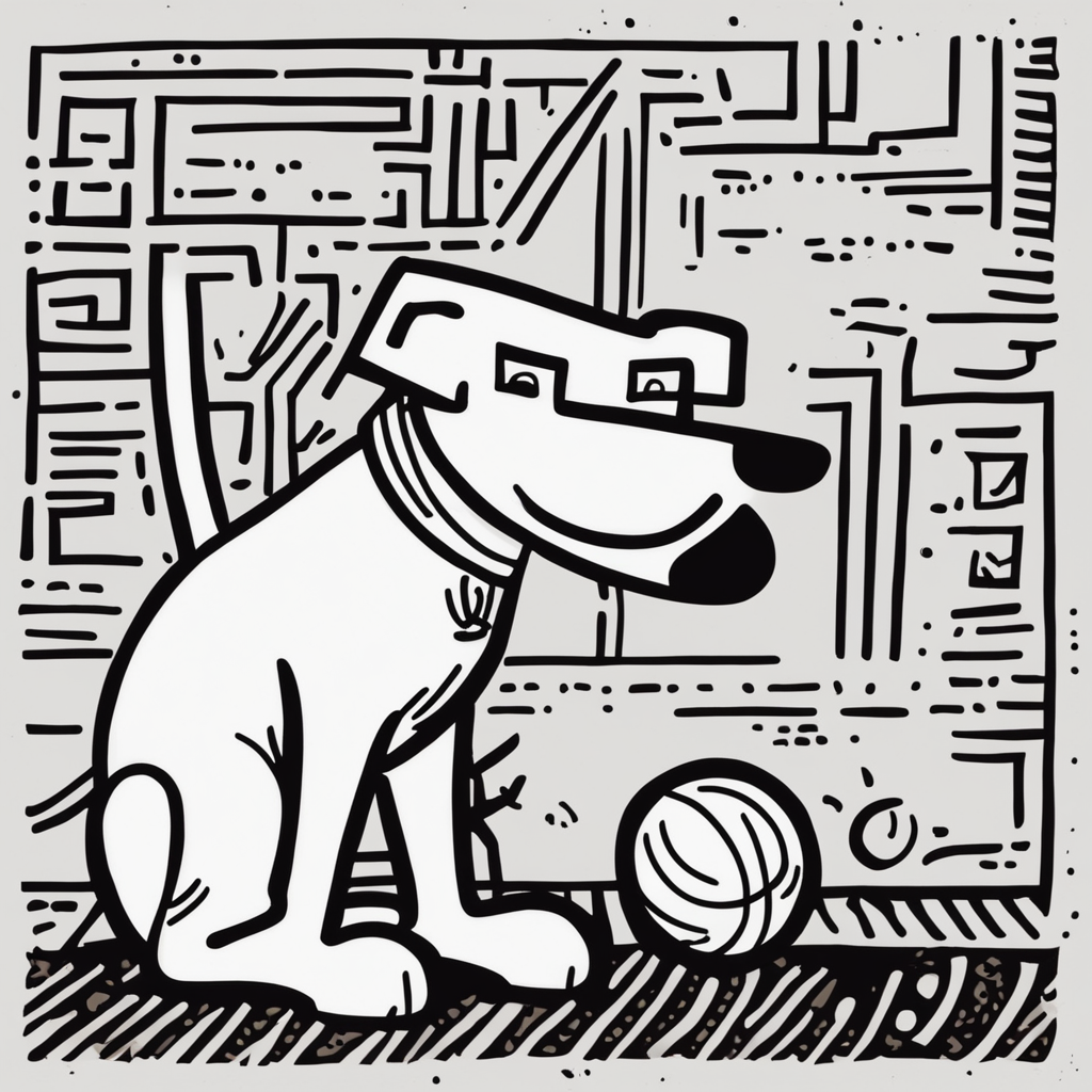 a dog playing with a ball