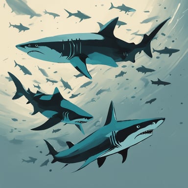 a sea full of sharks