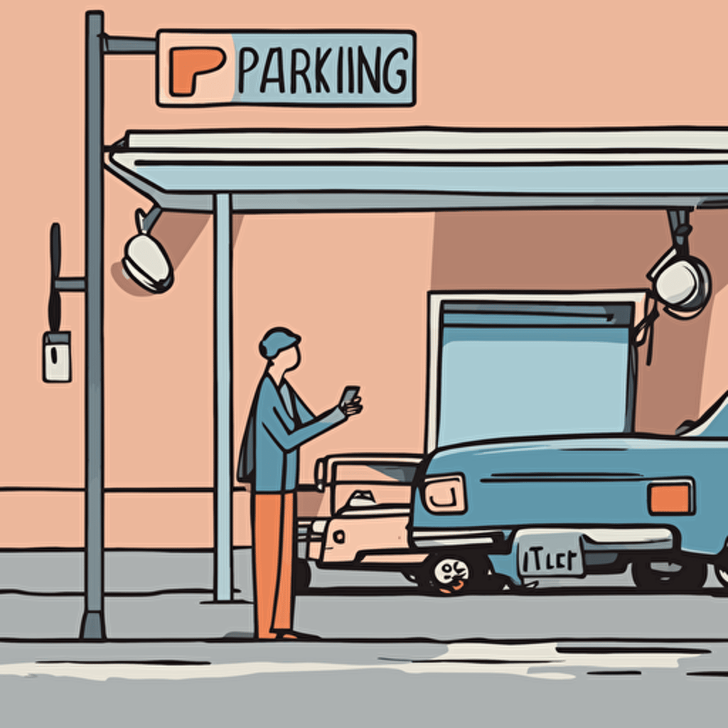 a person paying for parking