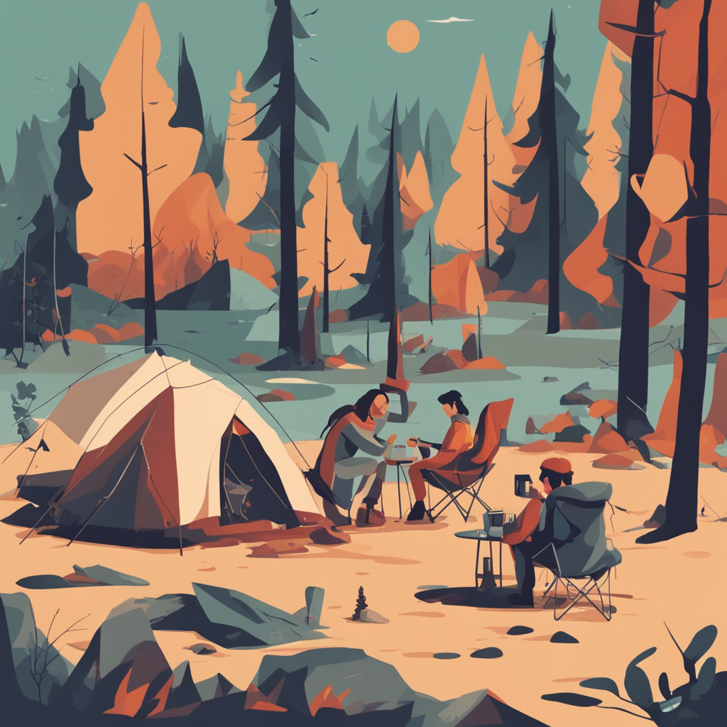 people camping