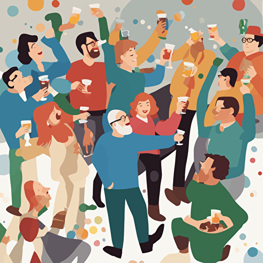 a group of people drinking and having fun