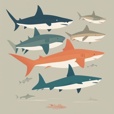 a family of sharks