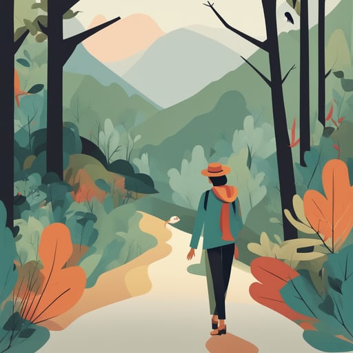 a person exploring nature