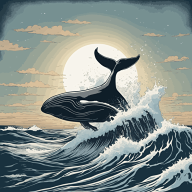 a whale jumping out of the water