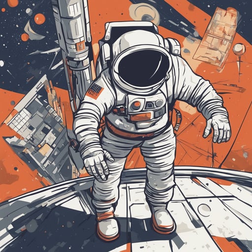 an astronaut on a space station