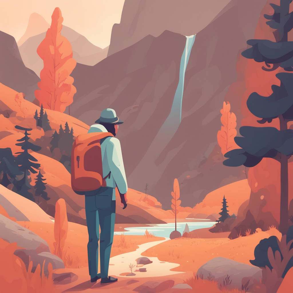 a person exploring nature