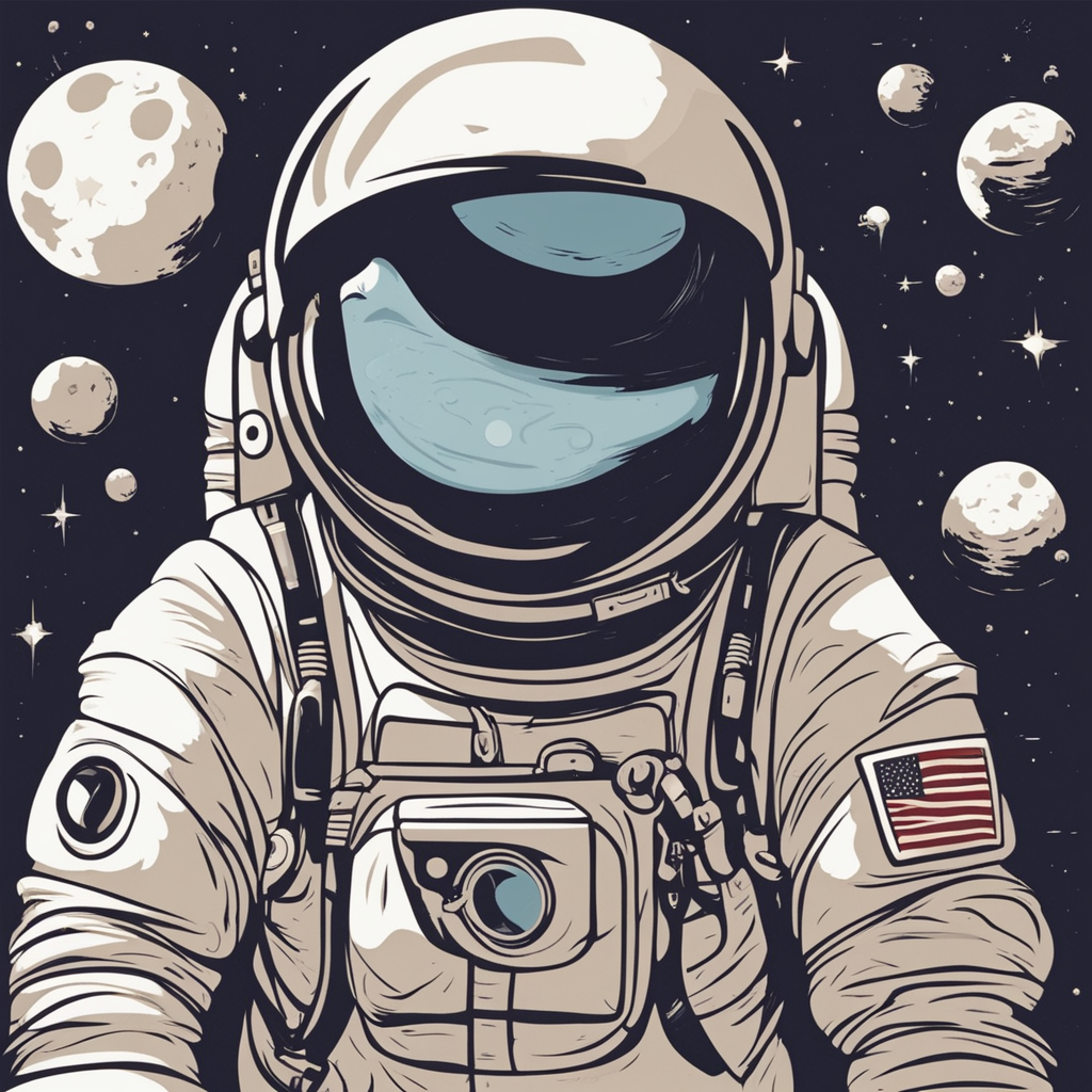 an astronaut on the moon