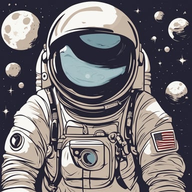 an astronaut on the moon