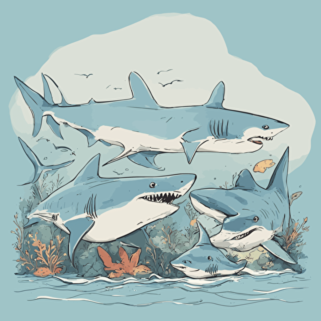 a family of sharks