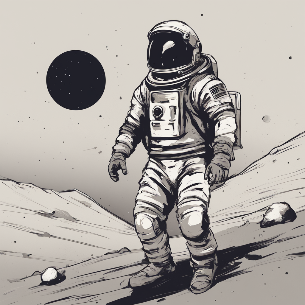 an astronaut on the moon