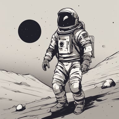 an astronaut on the moon