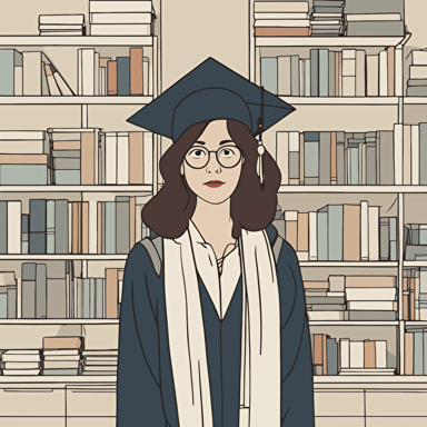 a woman graduating from college