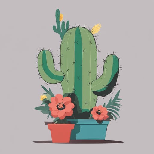 a cactus with a flower