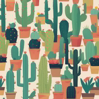 a collection of cacti in the desert