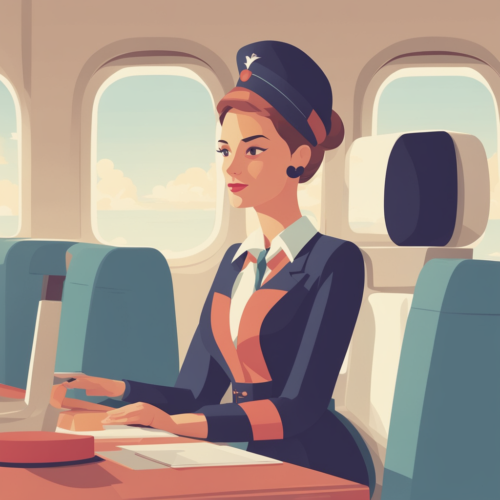 a flight attendant