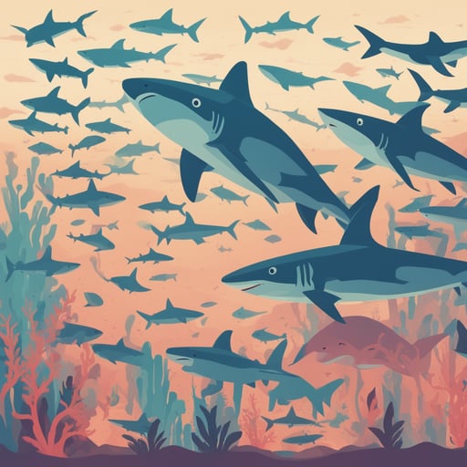 a sea full of sharks