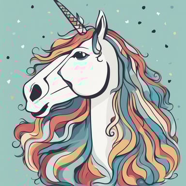 a portrait of a unicorn