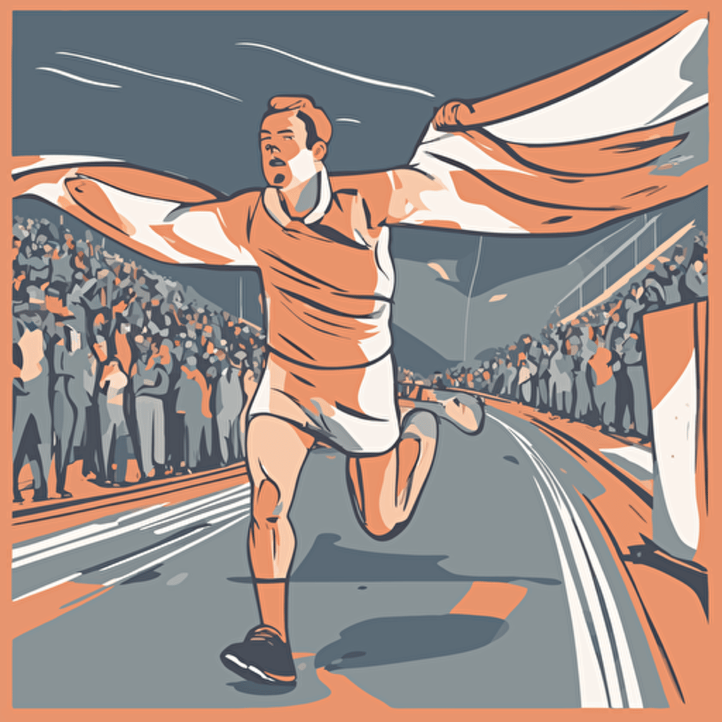 a person passing the finish line