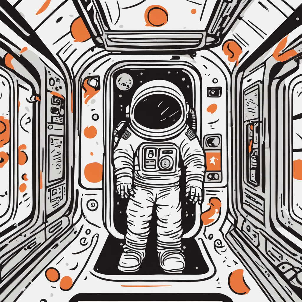 an astronaut on a space station