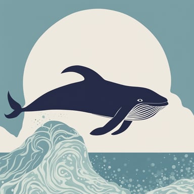 a whale jumping out of the water