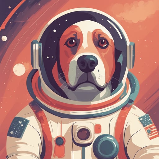 a dog astronaut